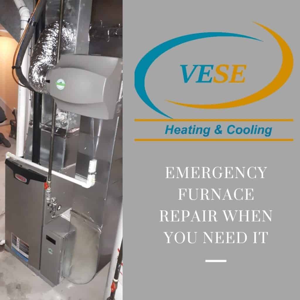 EMERGENCY FURNACE REPAIR in Edmonton WHEN YOU NEED IT Vese Heating & Cooling