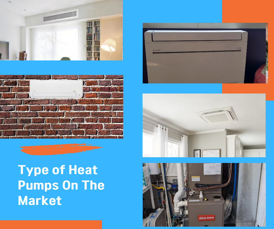 Type of heat Pumps on the market