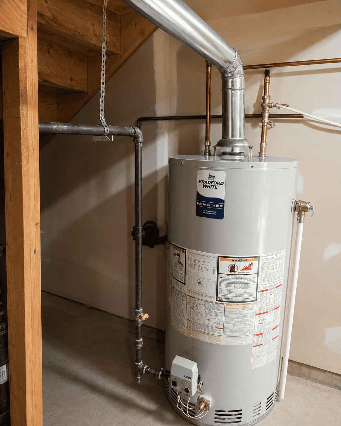 Bradford White water heater repair in Edmonton by Vese Heating and Cooling