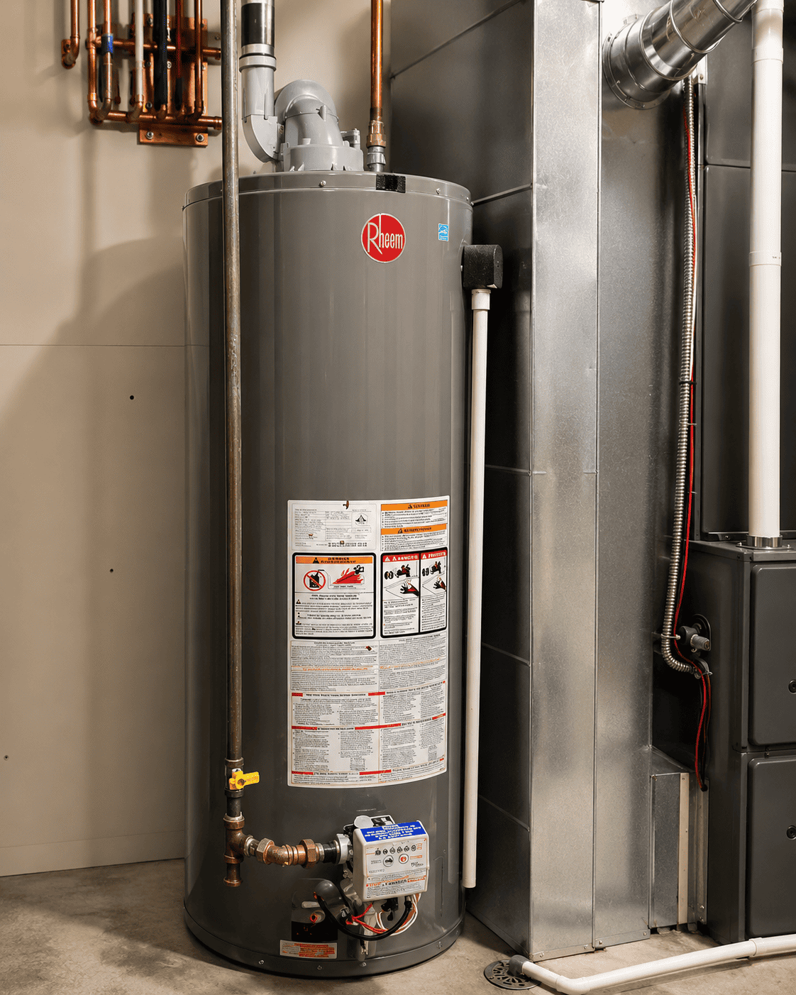 Rheem water heater repair and diagnosis in Edmonton by Vese Heating and Cooling